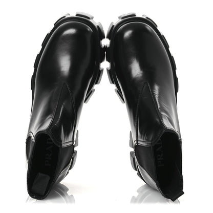 Prada Spazzolato Rois Monolith Chelsea 55mm Ankle Boots 41 Black 2 of 7