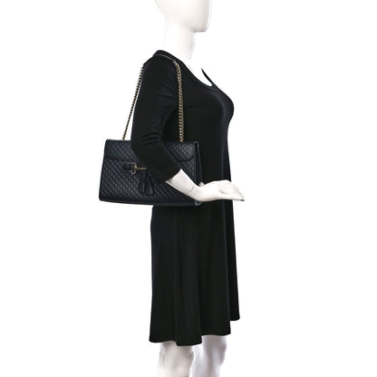 Gucci Soft Microguccissima Medium Emily Chain Shoulder Bag Blue 2 of 8