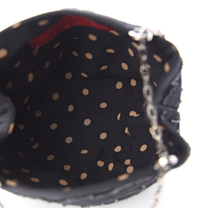 Valentino Garavani Satin Sequin Embellished Micro Shopping Bag Black 5 of 13