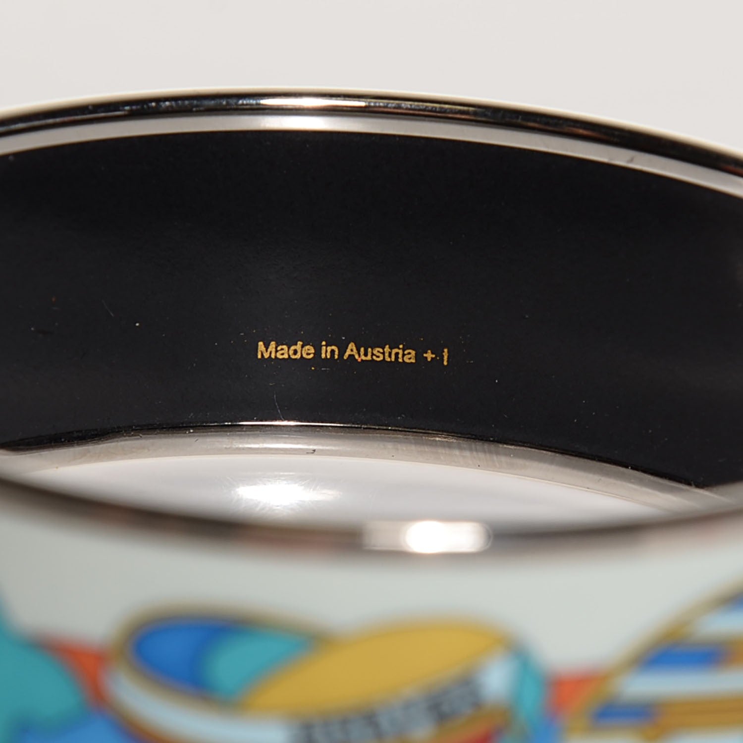 Hermes Enamel Printed Boats Wide Bracelet 62 4 of 5