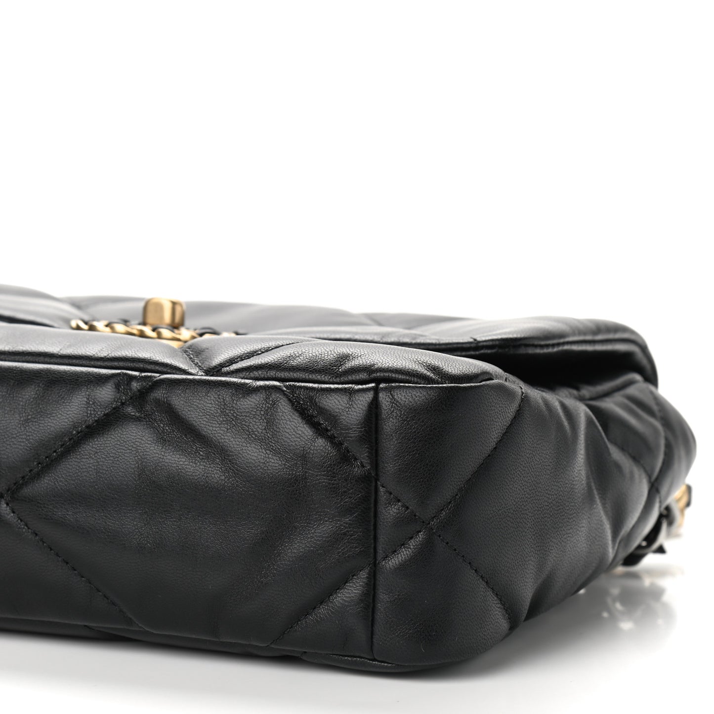 Goatskin Quilted Medium Chanel 19 Flap Black