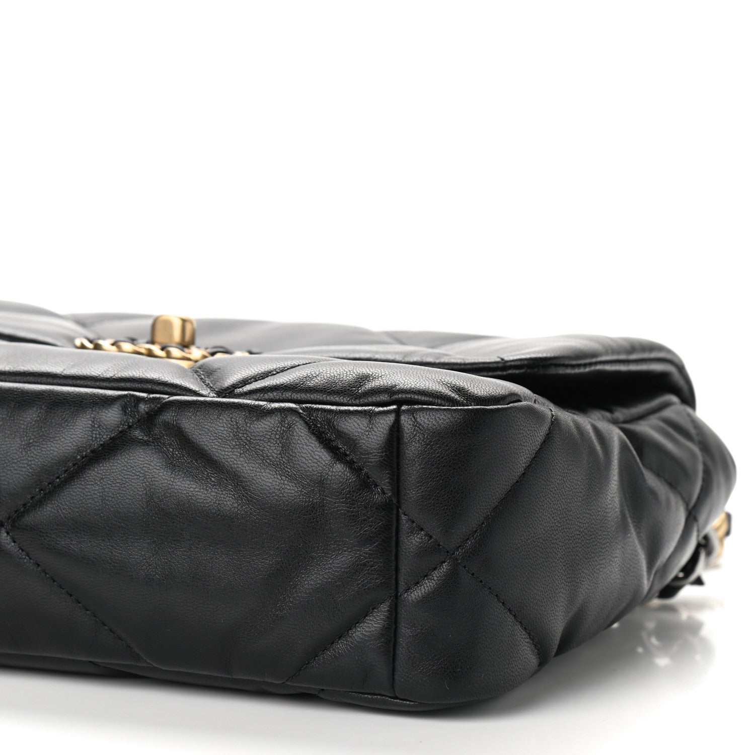 Chanel Goatskin Quilted Medium Chanel 19 Flap Black 10 of 11
