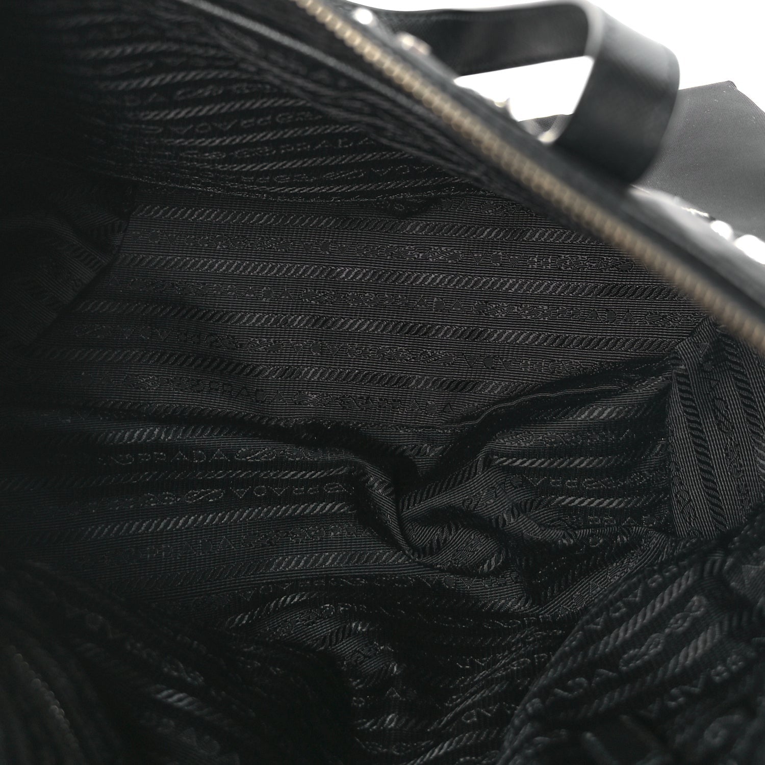 Prada Tessuto Nylon Saffiano Vela Robot Tote Black 4 of 8