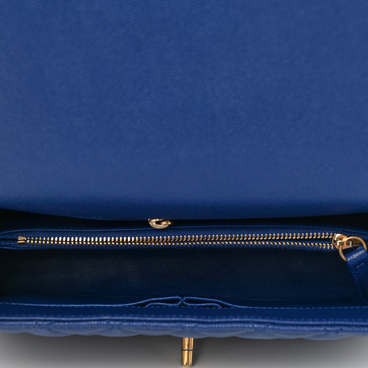 Chanel Caviar Elaphe Quilted Small Coco Handle Flap Dark Blue 5 of 11