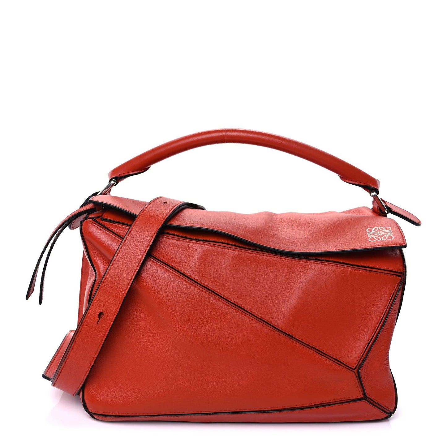 Calfskin Medium Puzzle Bag  Orange