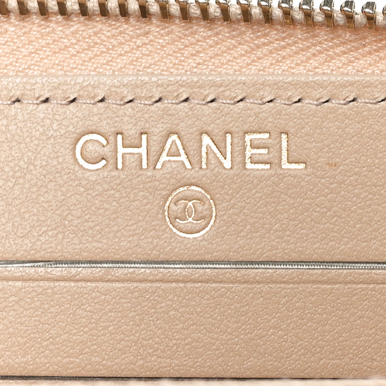 Chanel Caviar Quilted Medium Zip Around Wallet Beige 6 of 8