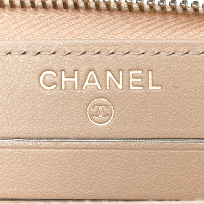 Chanel Caviar Quilted Medium Zip Around Wallet Beige 6 of 8