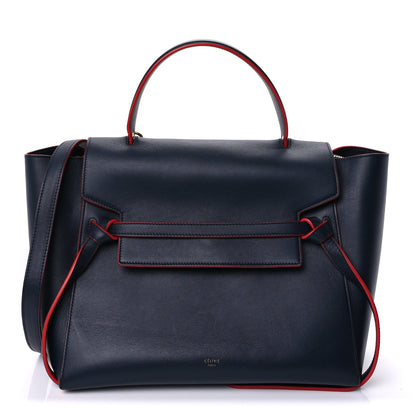 Celine Palmelato Calfskin Mini Belt Bag Navy Red 1 of 9
