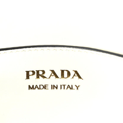 Prada Box Calfskin Triangle Embleme Flap Shoulder Bag  White 5 of 8