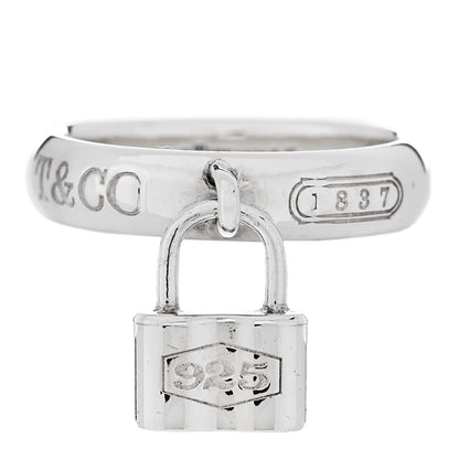 Tiffany Sterling Silver 1837 Lock Charm Ring 47 4 1 of 4