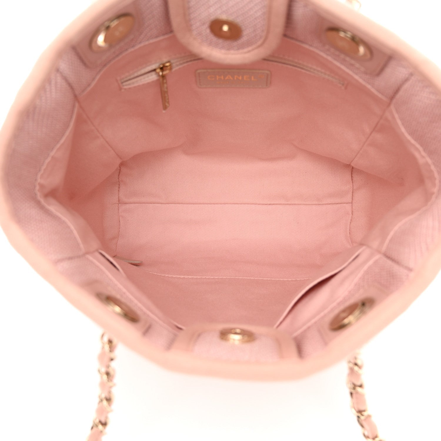 Chanel Mixed Fibers Calfskin Mini Deauville Tote Rose Pink 5 of 7