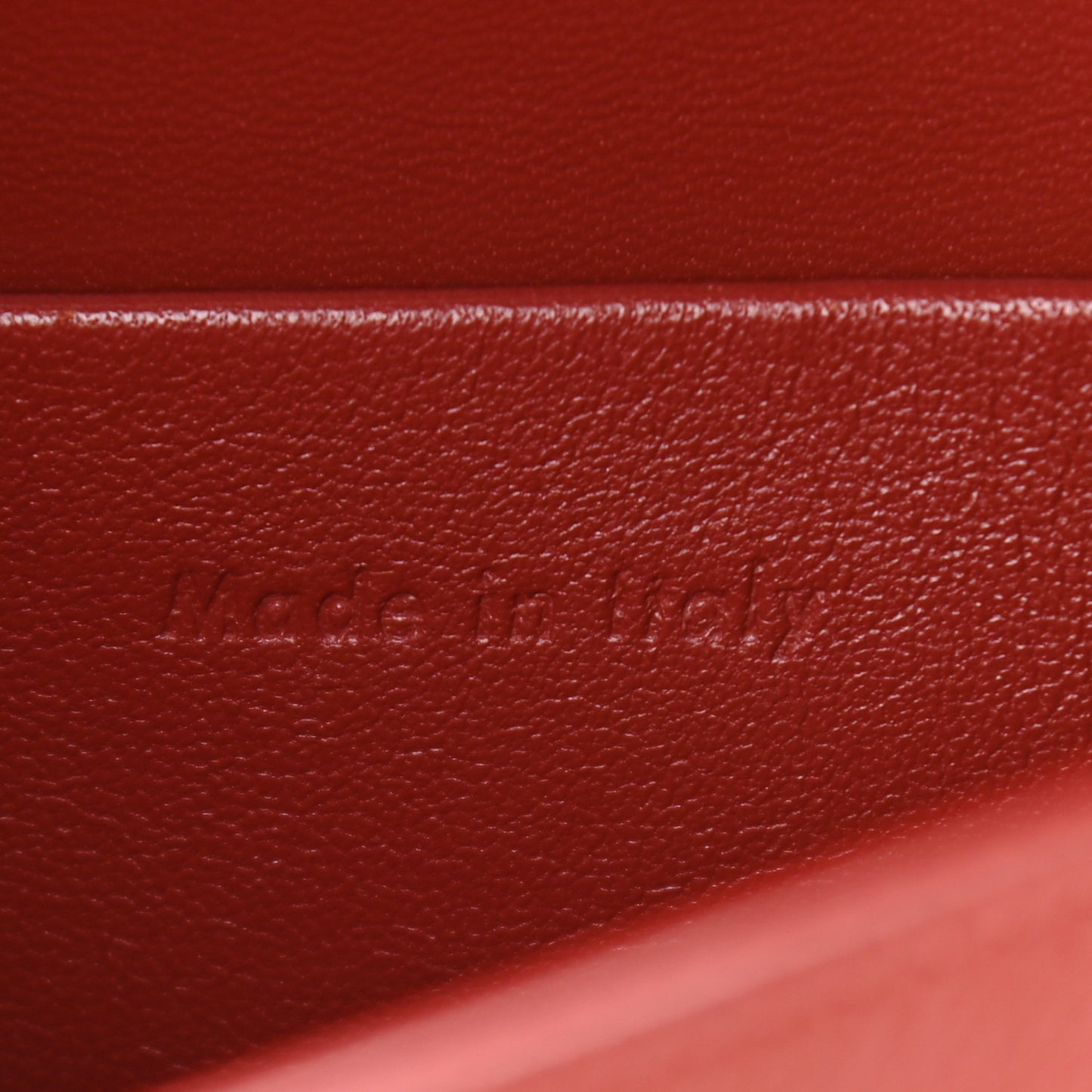 Grained Calfskin Small Trotteur Terracotta