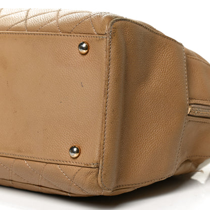 Chanel Caviar Quilted Bowler Beige 10 of 14