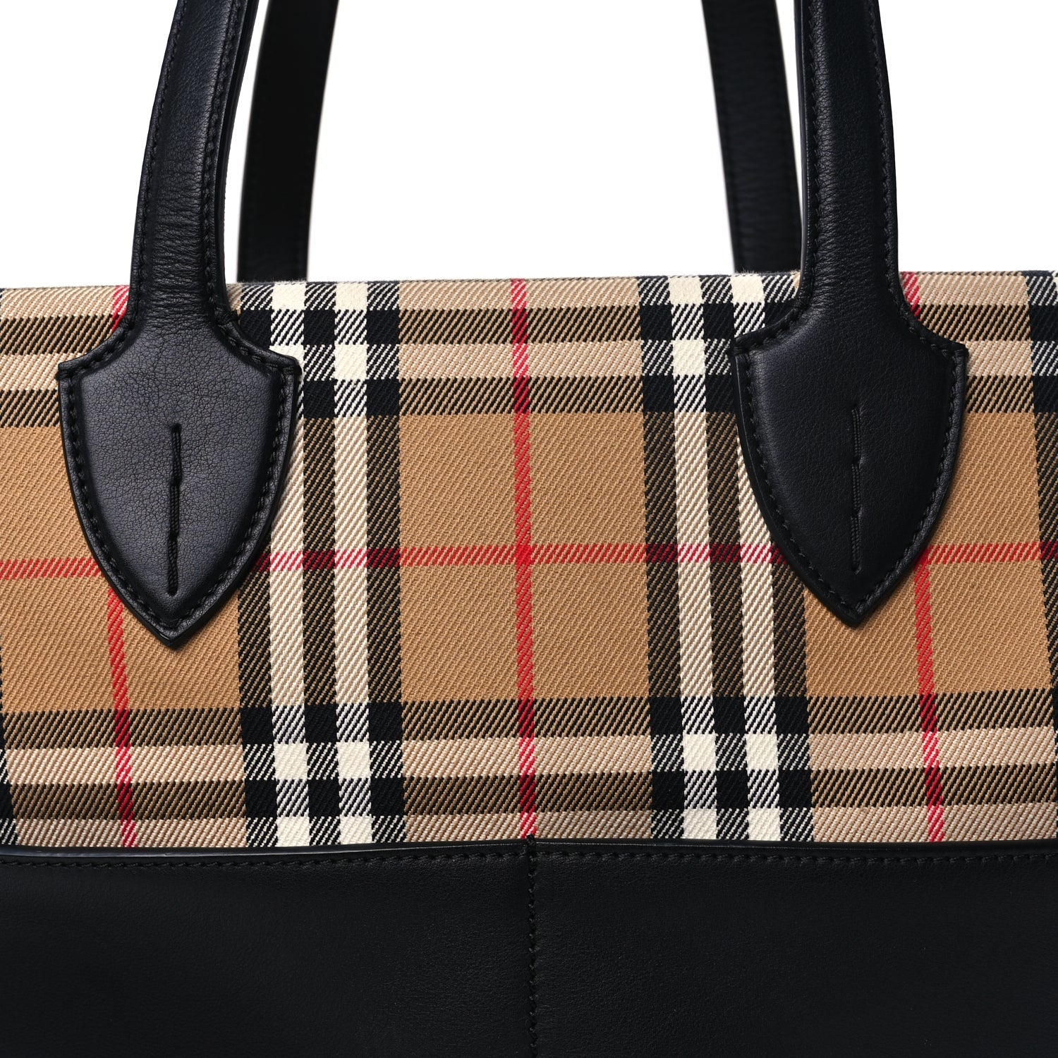 Burberry Calfskin Vintage Check Kingswood Achly Diaper Bag  Black 6 of 8