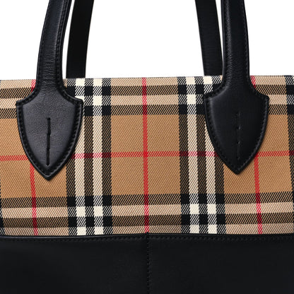 Burberry Calfskin Vintage Check Kingswood Achly Diaper Bag  Black 6 of 8