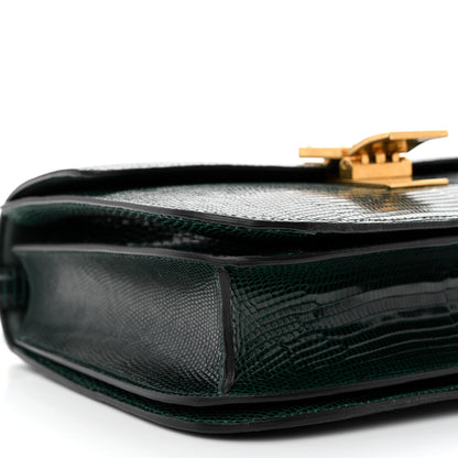 Celine Lizard Medium Classic Box Flap Bag Dark Green 10 of 11