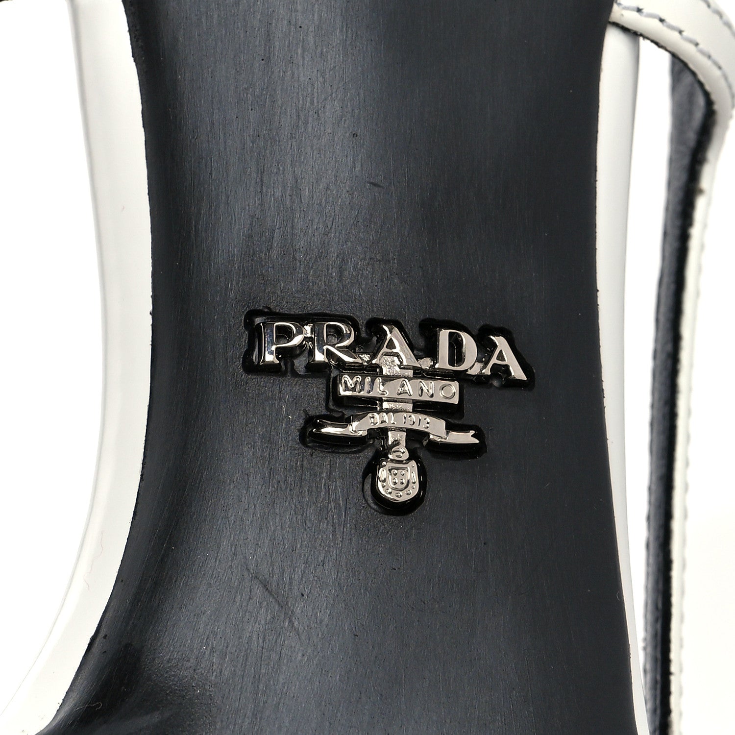 Prada Spazzolato Pointed Toe 55mm Slingback Pumps 38.5 White 6 of 8