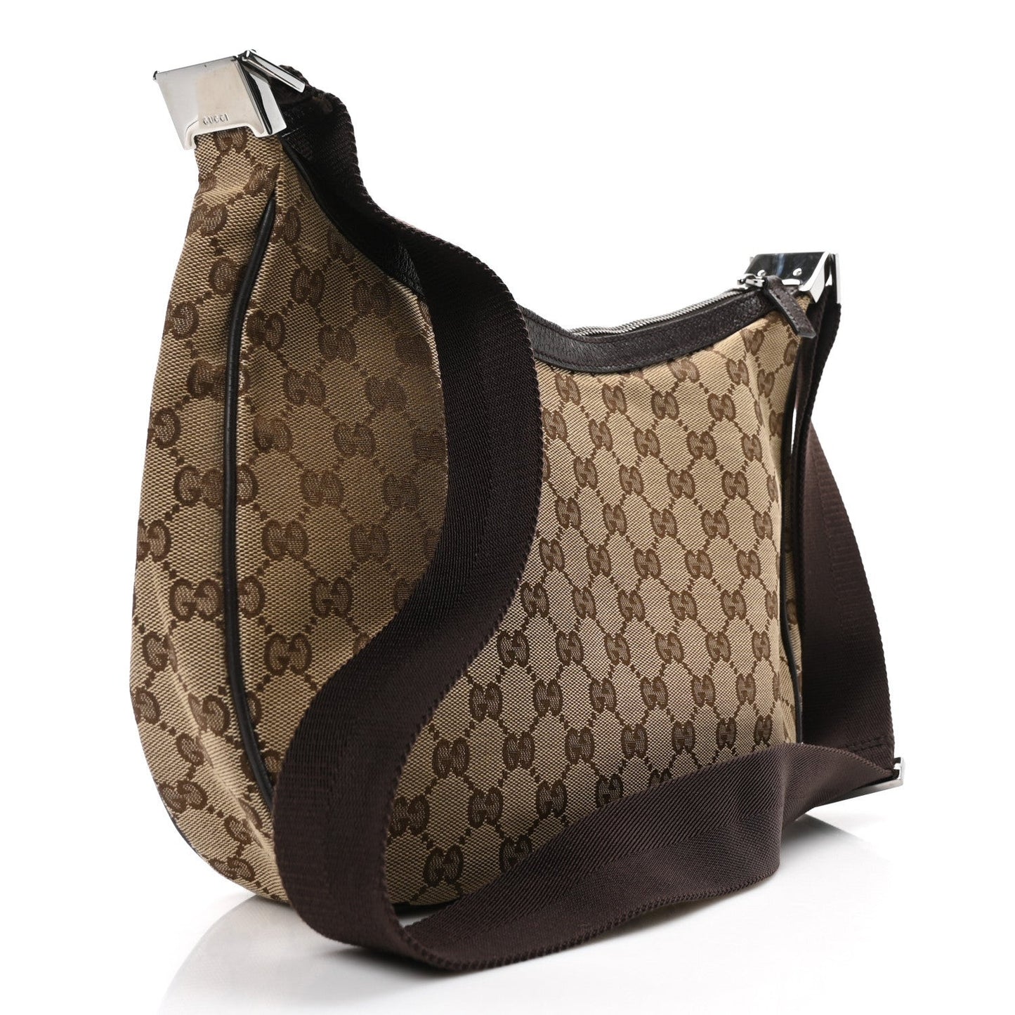 Monogram Medium Half Moon Hobo Dark Brown