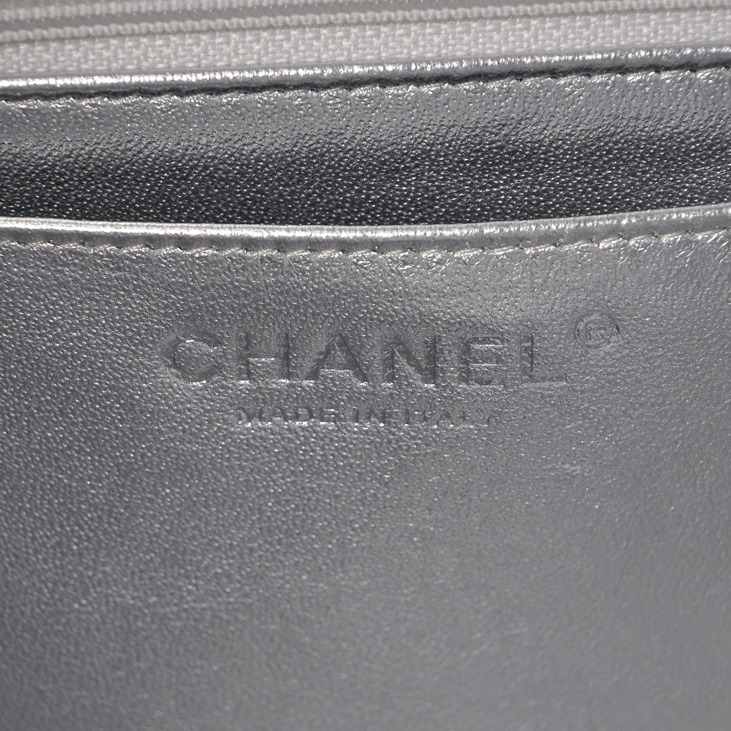 Chanel Metallic Lambskin Quilted Jumbo Single Flap Silver 7 of 9