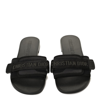 Christian Dior Technical Stretch Fabric Camouflage Dio(r)evolution Slide Sandals 36 Black Military 2 of 11