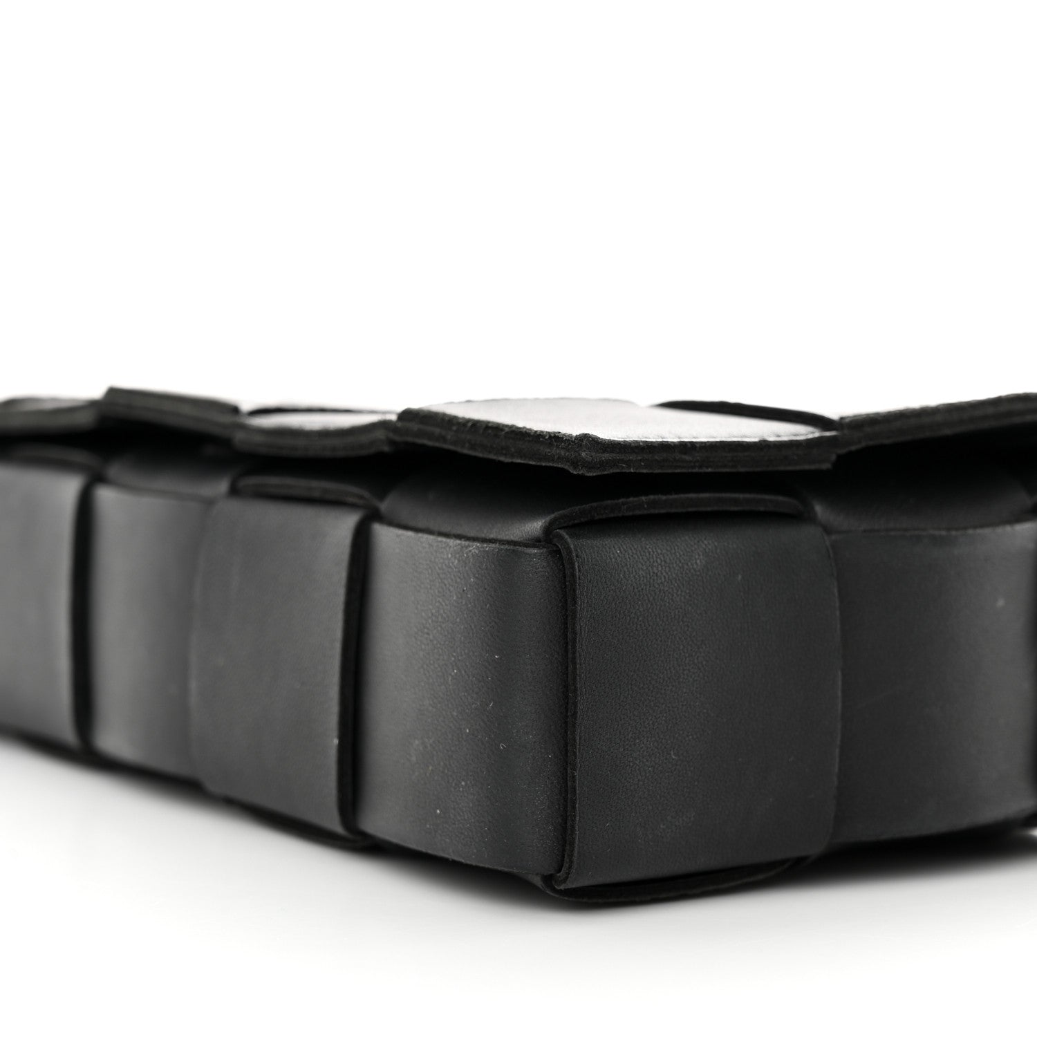 Bottega Veneta Lambskin Maxi Intrecciato Cassette Crossbody Bag Black 11 of 19