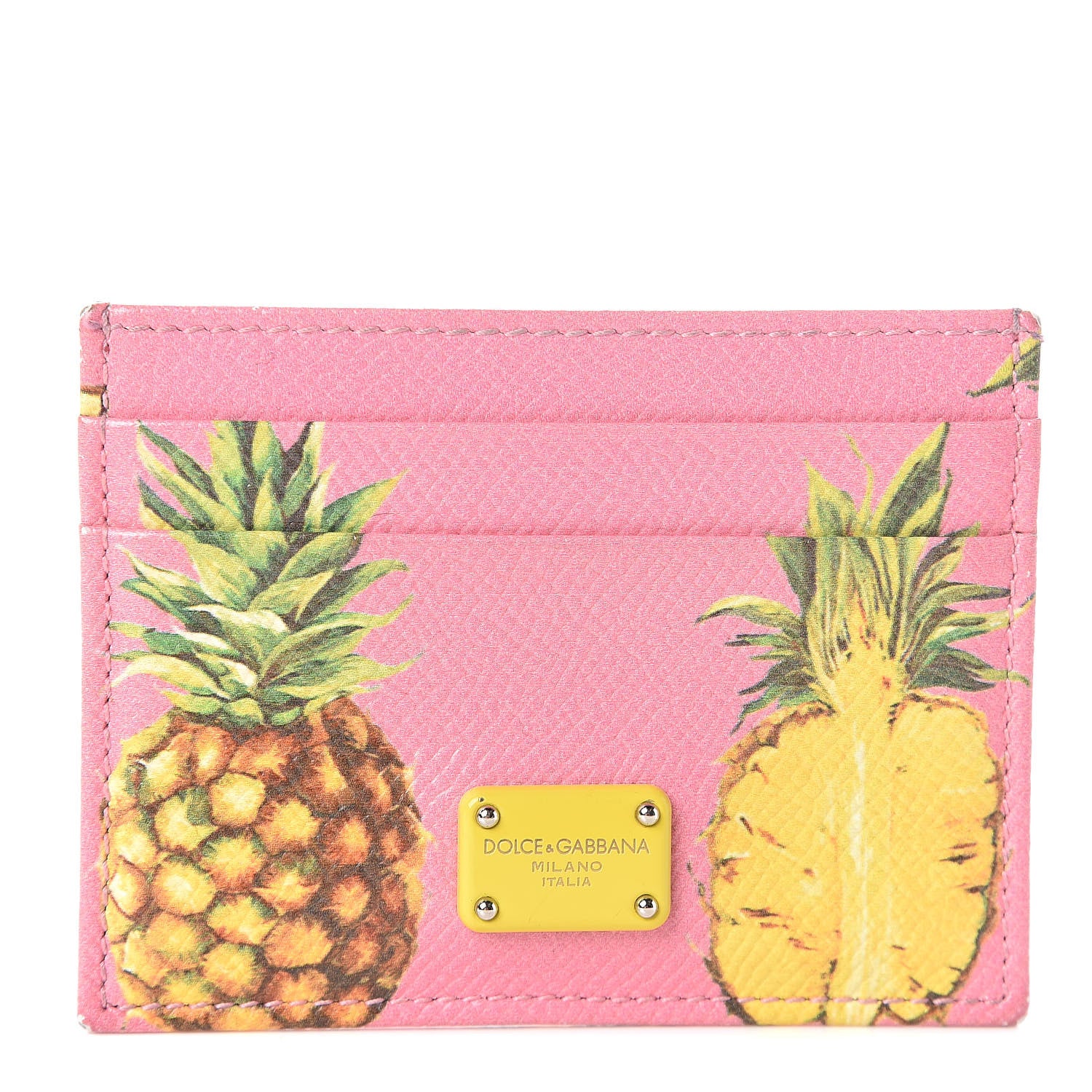 Dolce & Gabbana Dauphine Pineapple Print Card Holder Rosa 1 of 6