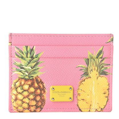 Dolce & Gabbana Dauphine Pineapple Print Card Holder Rosa 1 of 6
