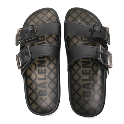 Balenciaga Technical Polyurethane Mallorca Slide Sandals 38 Black 5 of 6