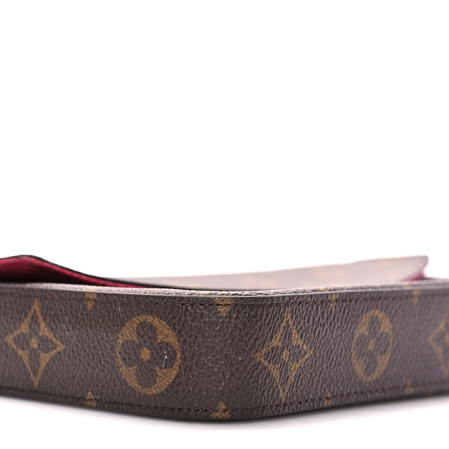 Monogram Pochette Felicie Chain Wallet Fuchsia