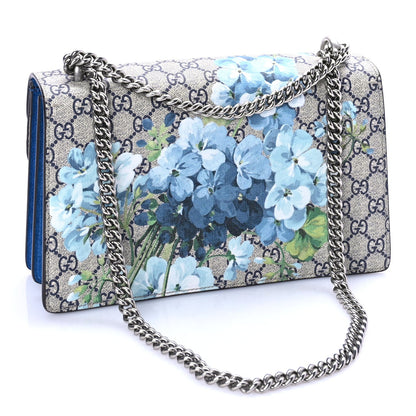 Gucci GG Supreme Monogram Blooms Small Dionysus Shoulder Bag Beige Navy Vintage Blue 3 of 11