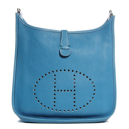 Hermes Taurillon Clemence Evelyne GM Blue Jean 1 of 13