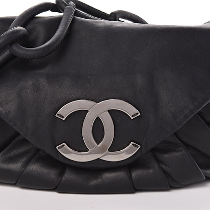 Chanel Lambskin Pleated CC Shoulder Bag Black 13 of 16