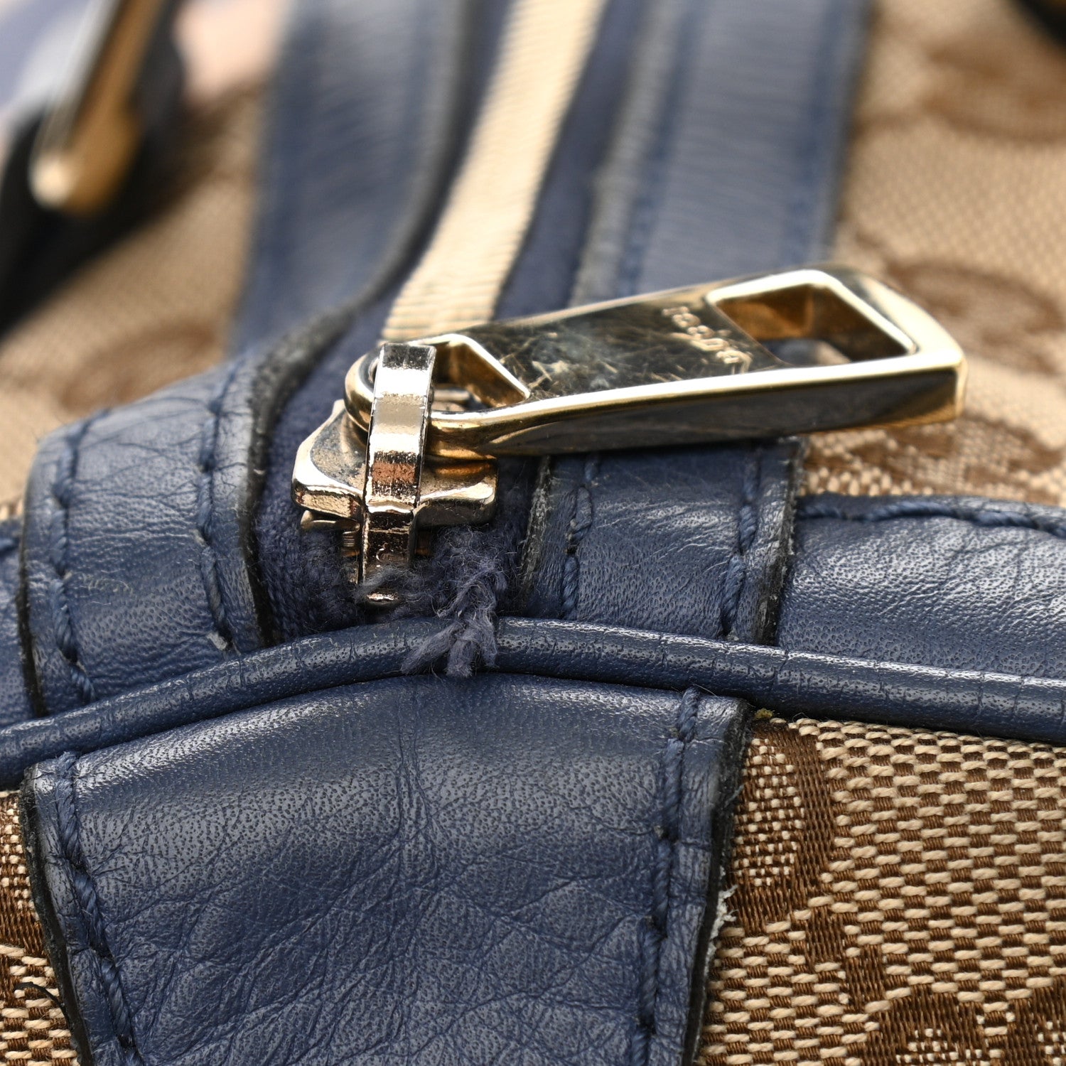 Gucci Monogram Vintage Web Medium Boston Blue 16 of 16