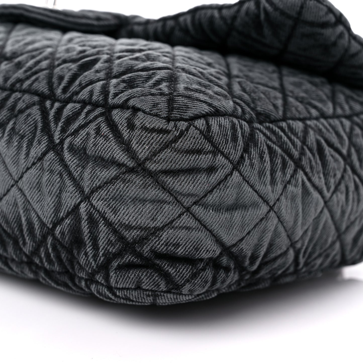 Denim Quilted Denimpression Flap Grey Black