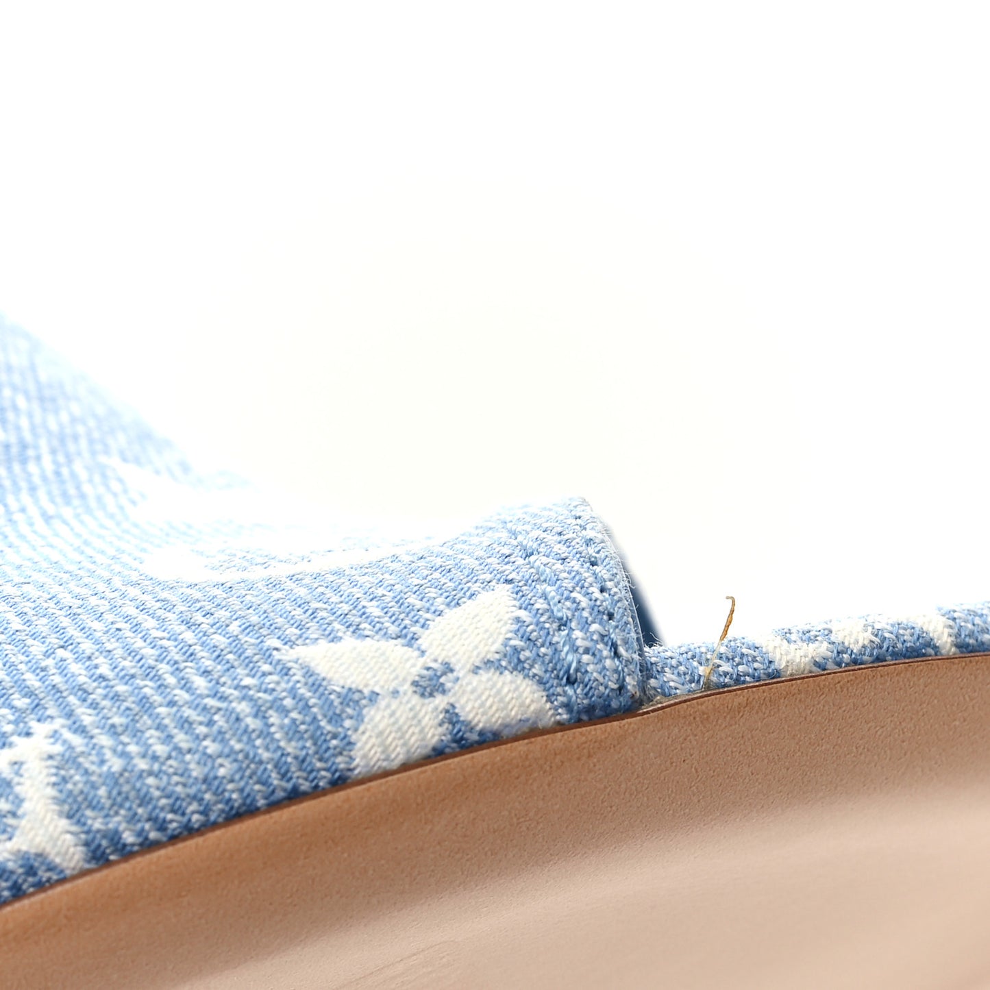 Denim Monogram Silhouette Mules 37 Blue
