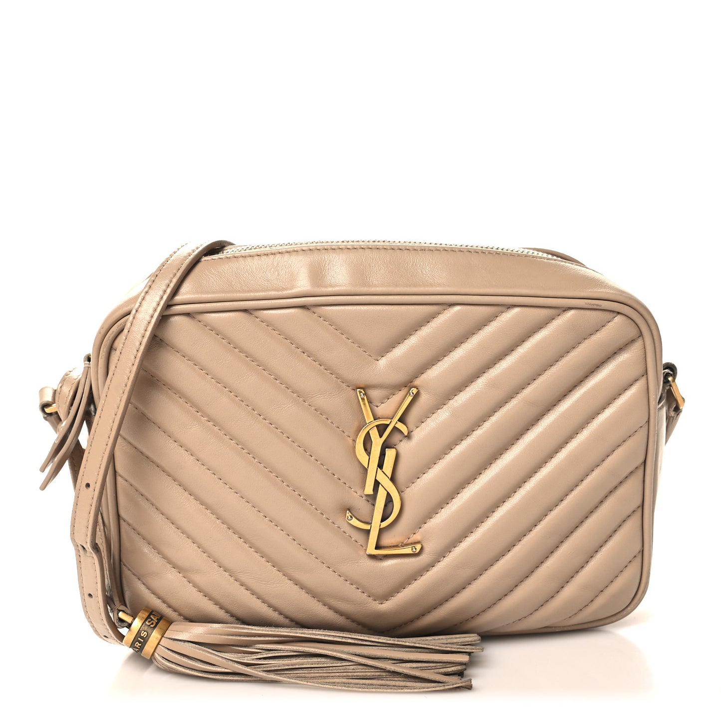 Calfskin Matelasse Monogram Lou Camera Bag Dark Beige