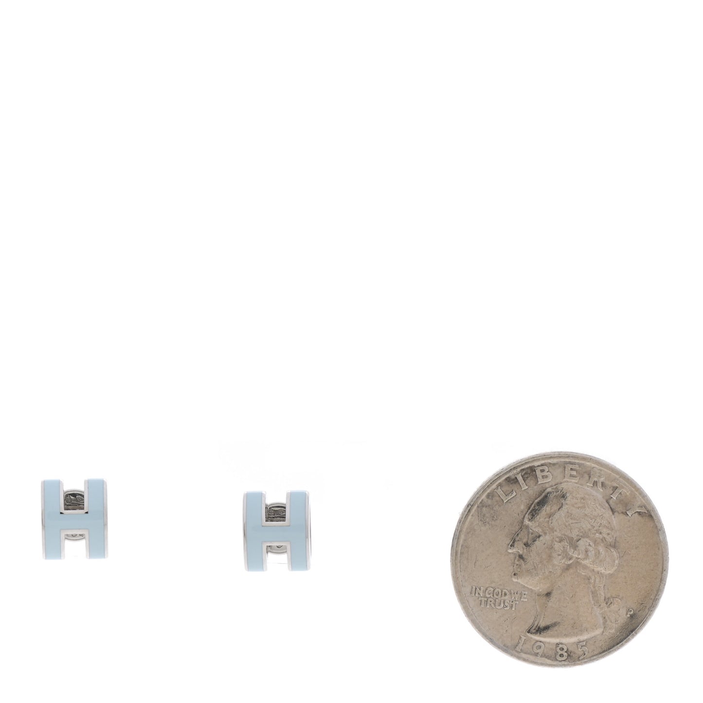 Palladium Lacquered Mini Pop H Earrings Celeste