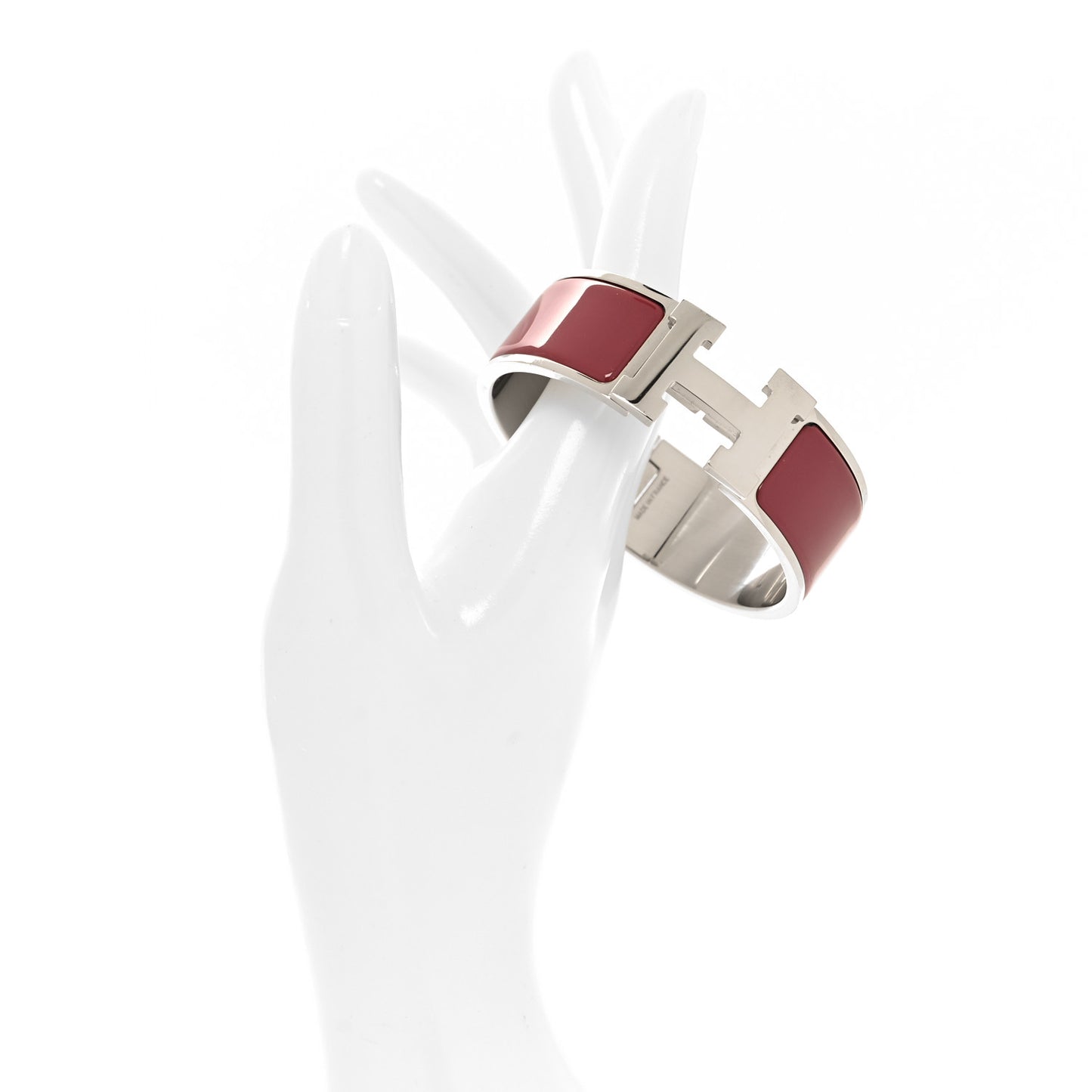 Enamel Wide Clic Clac H Bracelet PM Red