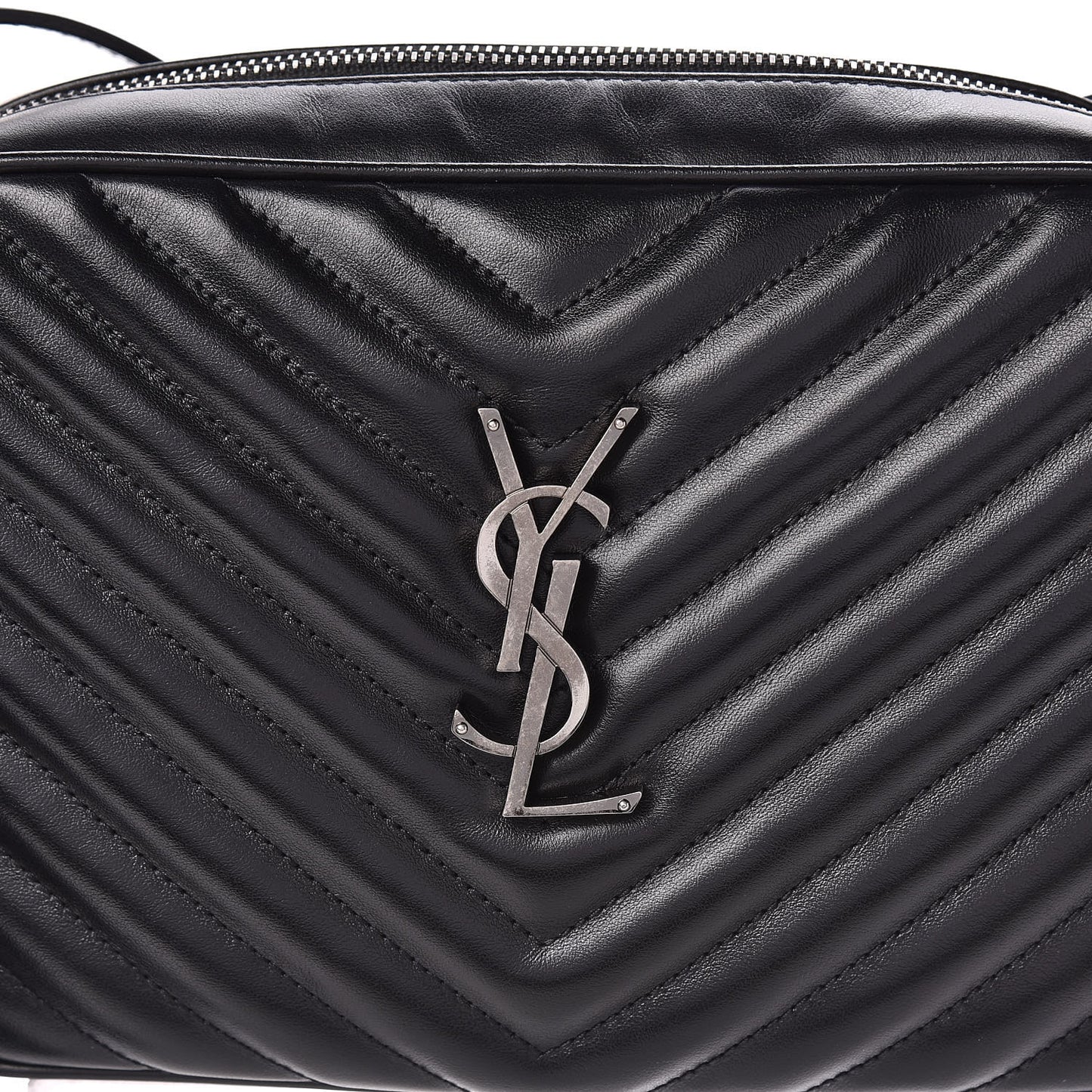 Calfskin Matelasse Monogram Lou Camera Bag Black