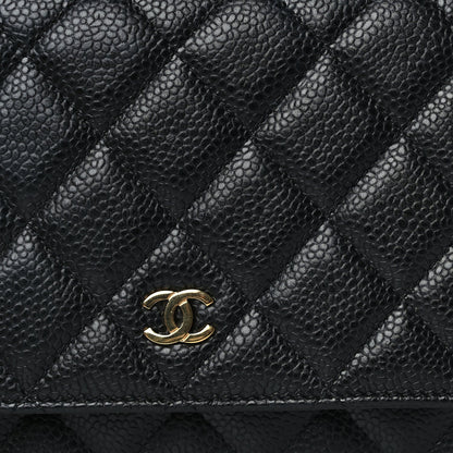 Chanel Caviar Quilted Wallet On Chain WOC Black 8 of 10
