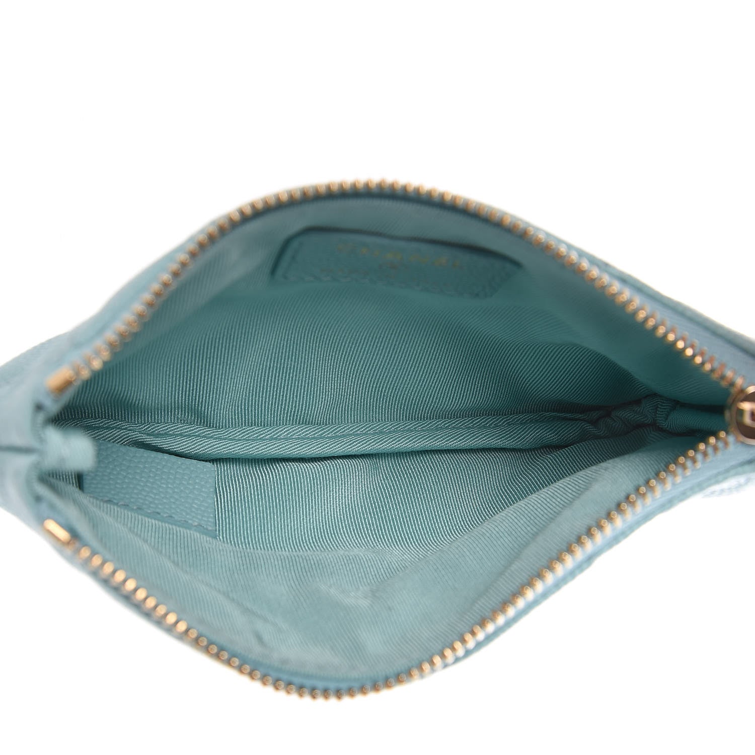 Chanel Caviar Quilted Small Cosmetic Case Light Blue 5 of 8