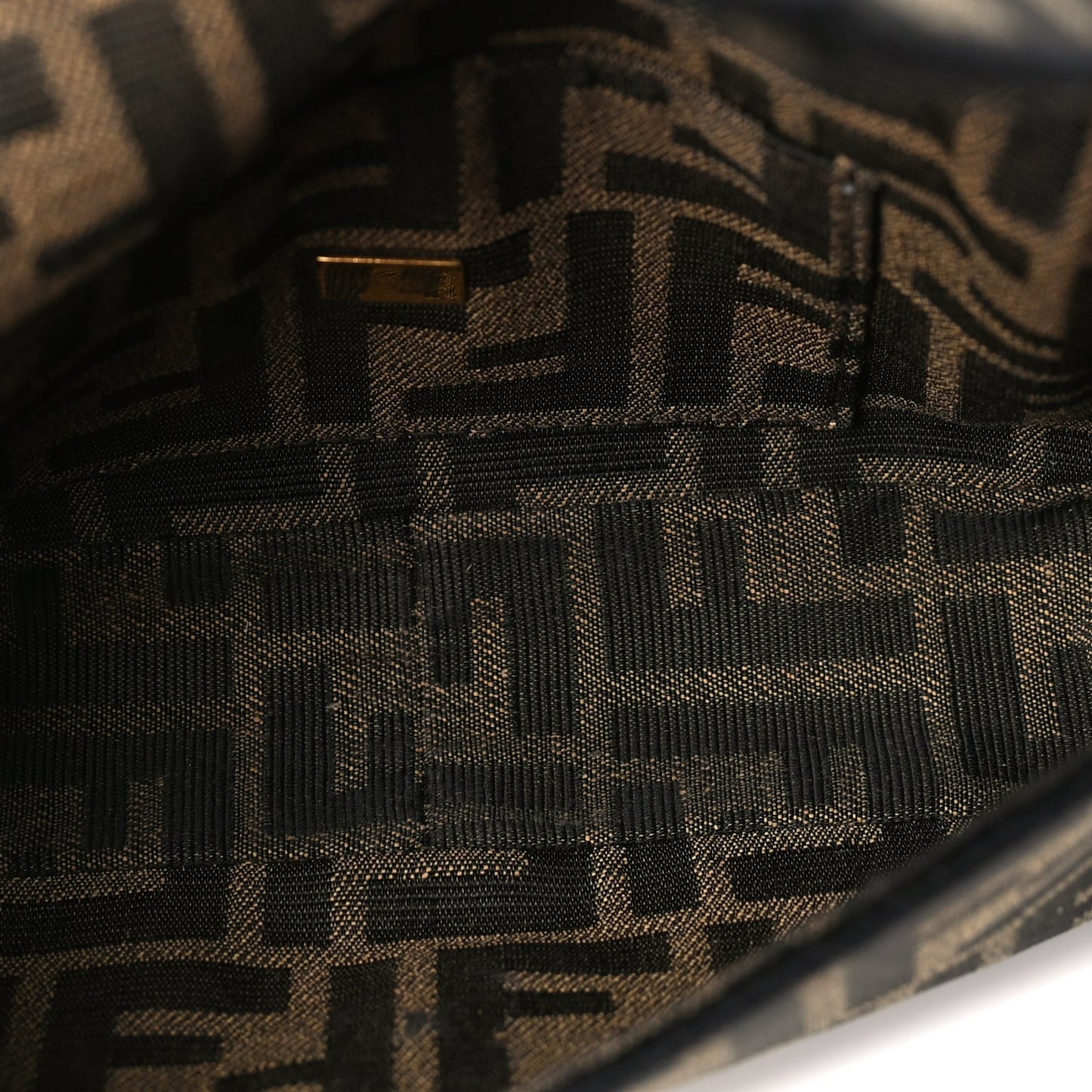 Fabric Jacquard FF 1974 Mini Baguette Tobacco Moro Black