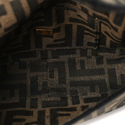 Fendi Fabric Jacquard FF 1974 Mini Baguette Tobacco Moro Black 4 of 8