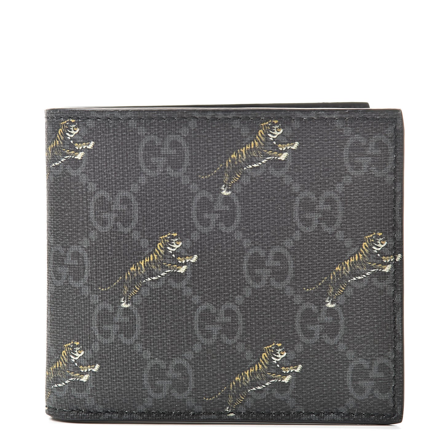GG Supreme Monogram Tigers Wallet Black Multicolor
