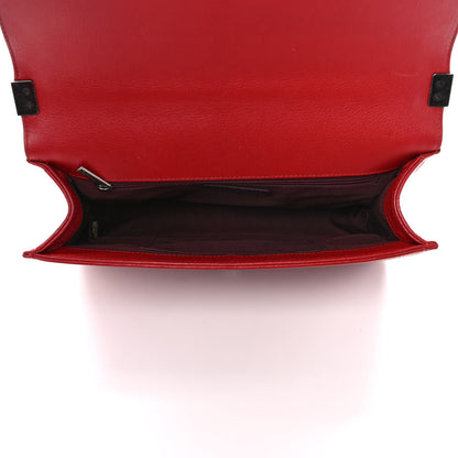 Chanel Patent Goatskin Quilted New Medium Boy Flap Red 5 of 10