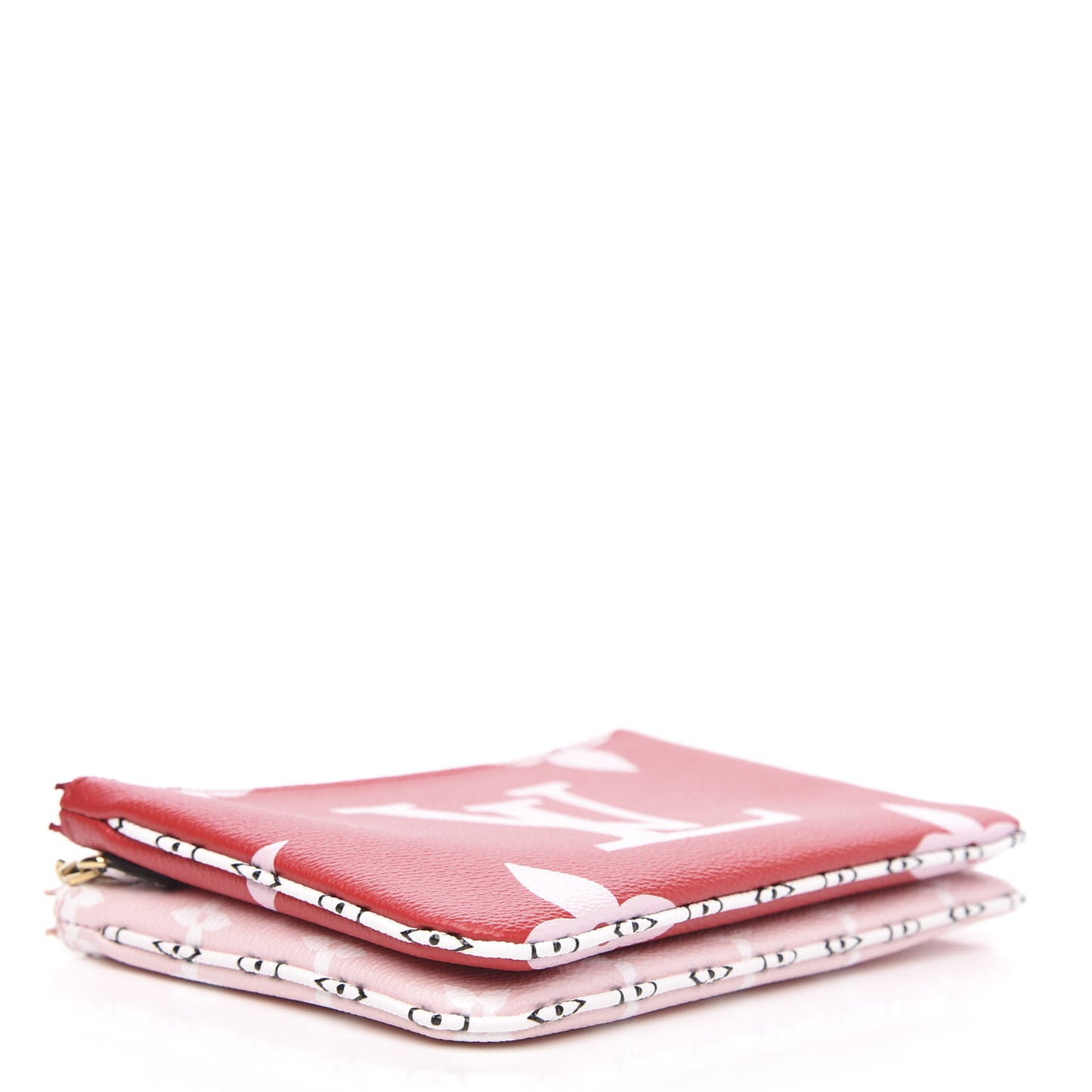 Monogram Giant Double Zip Pochette Rouge