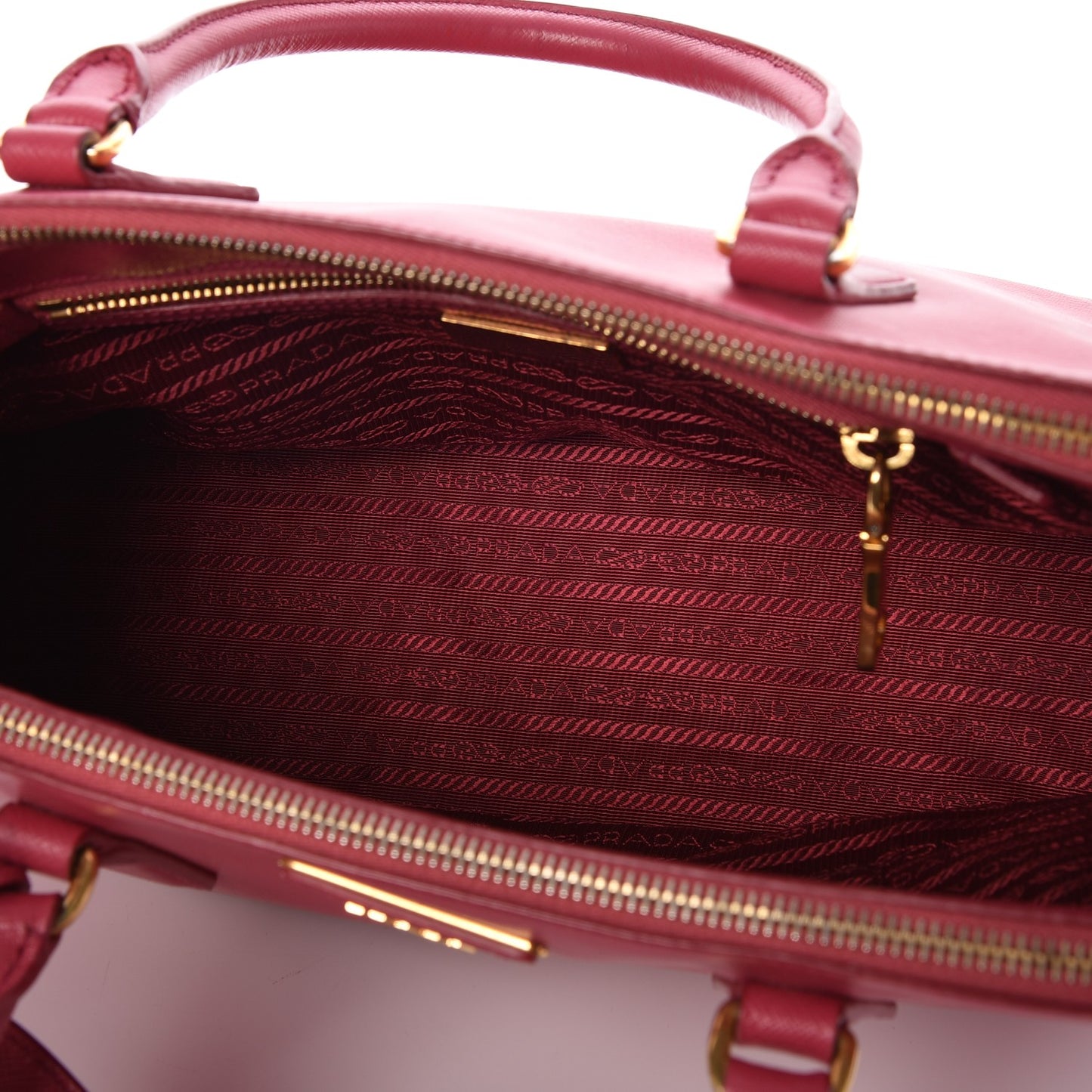 Saffiano Small Galleria Double Zip Tote Peonia