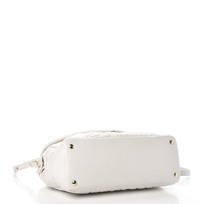 Versace Nappa Barocco Quilted Altea Vanitas Satchel White 4 of 8