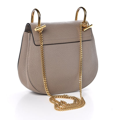 Chloe Grained Lambskin Mini Drew Shoulder Bag Motty Grey 3 of 12