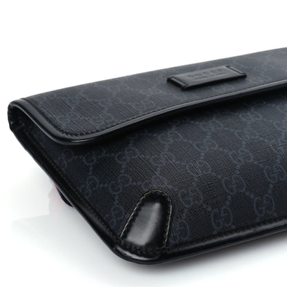 Gucci GG Supreme Monogram Web Slim Belt Bag Black Grey 8 of 9
